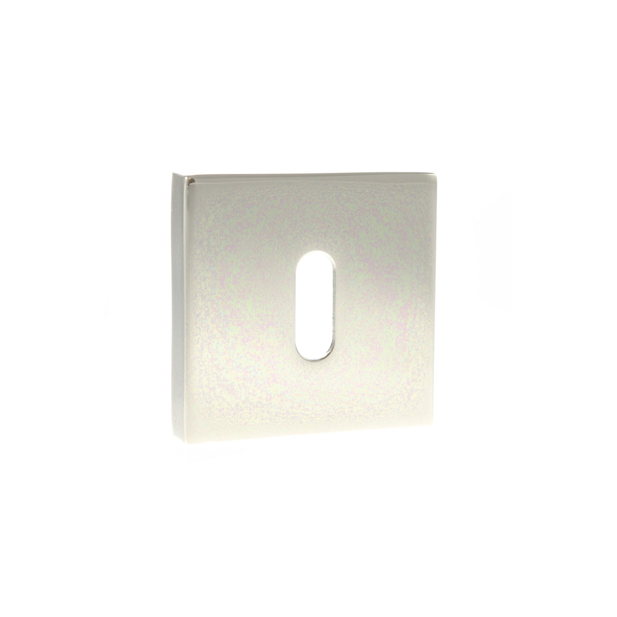 Quality image of Senza Pari Key Escutcheons on Minimal Square Rose - Polished Nickel | Sku. spesckpn | available from Trade Door Handles.