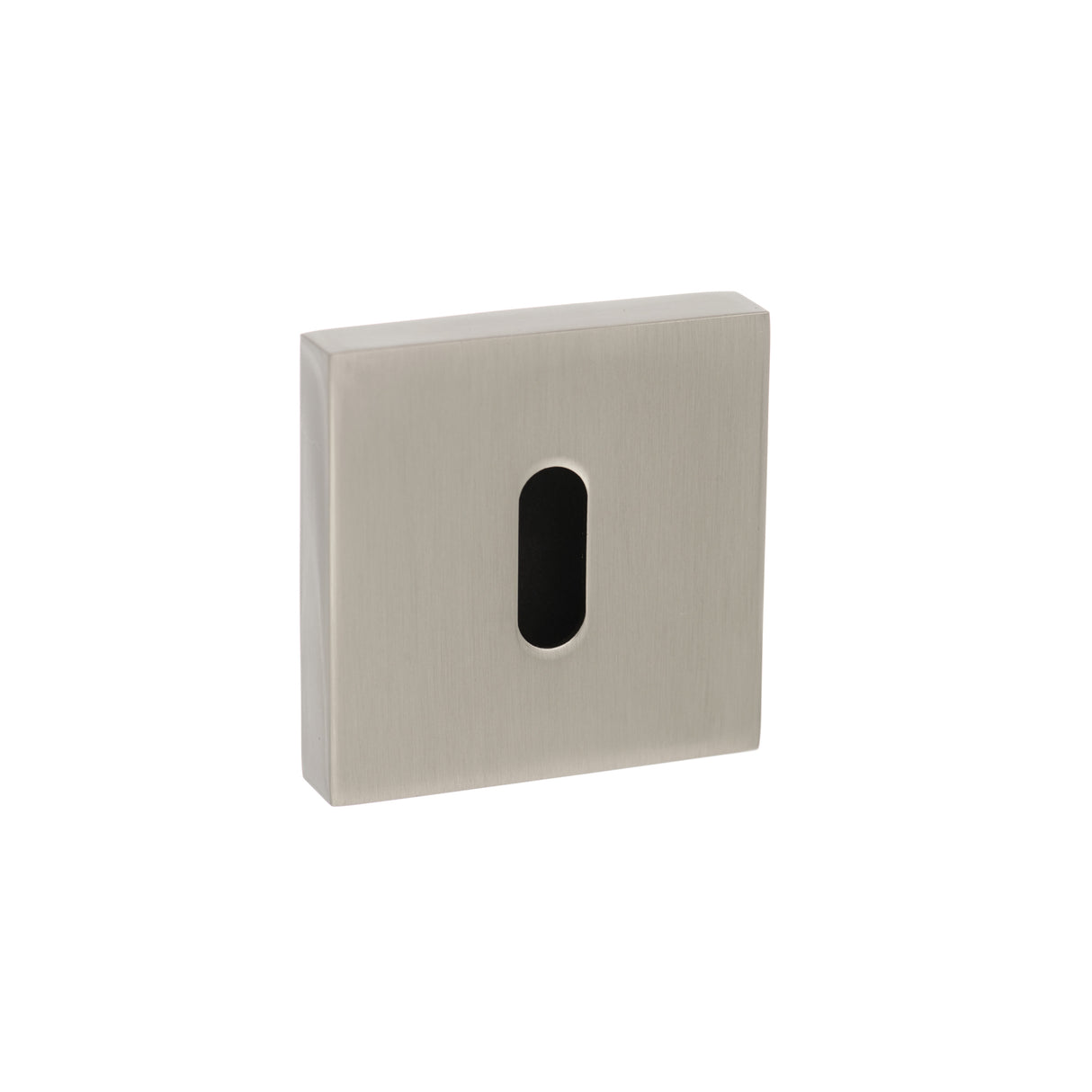 Quality image of Senza Pari Key Escutcheons on Minimal Square Rose - Satin Nickel | Sku. spescksn | available from Trade Door Handles.