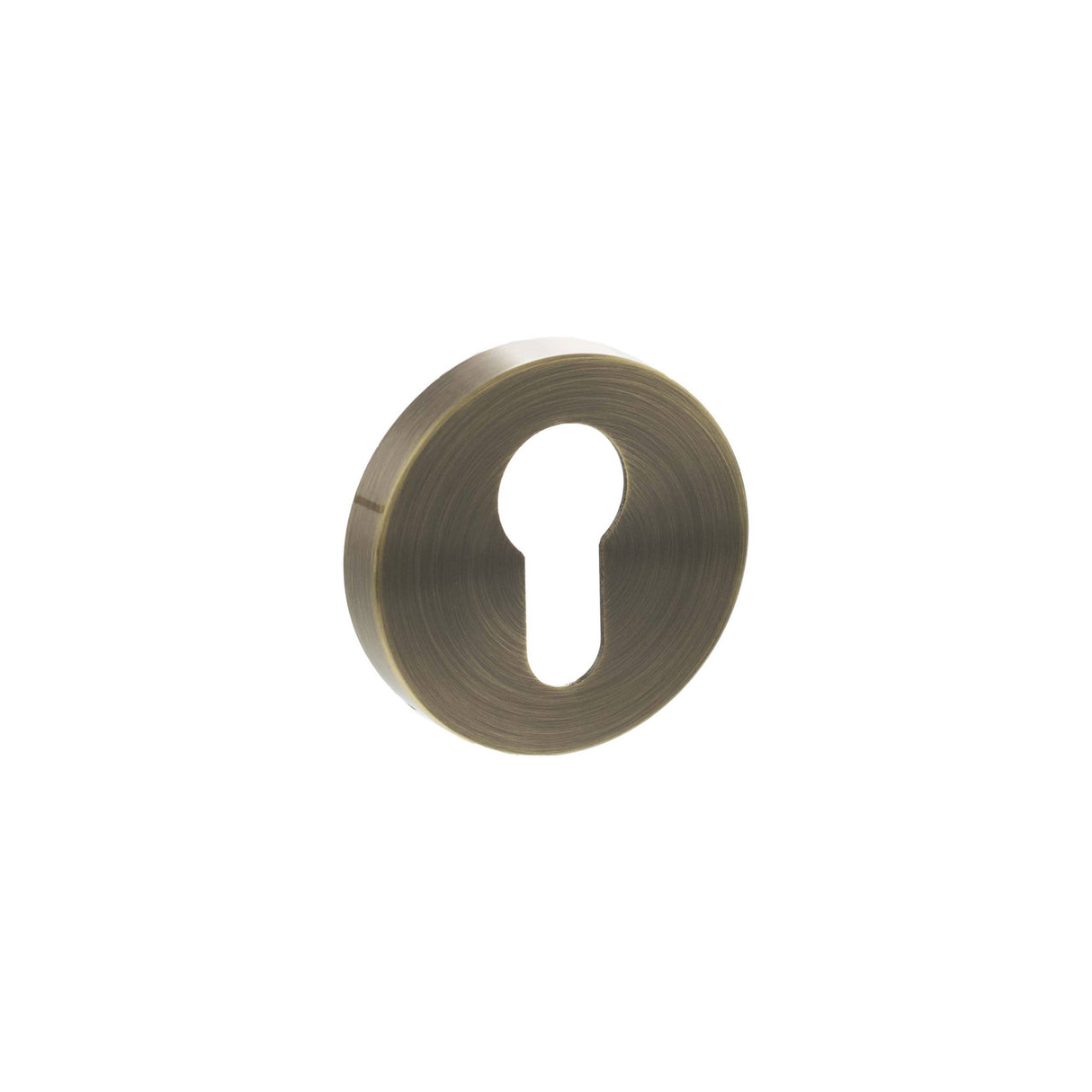 Quality image of Senza Pari Euro Escutcheons on Minimal Round Rose - Antique Brass | Sku. spresceab | available from Trade Door Handles.