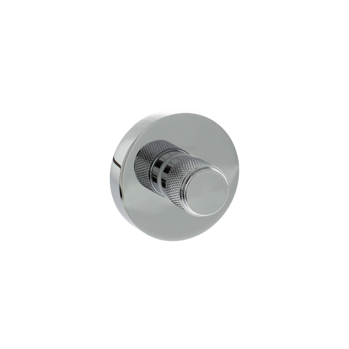 Quality image of Senza Pari Knurled WC Turn and Release on Minimal Round Rose - Polished Chrome | Sku. sprkwcpc | available from Trade Door Handles.
