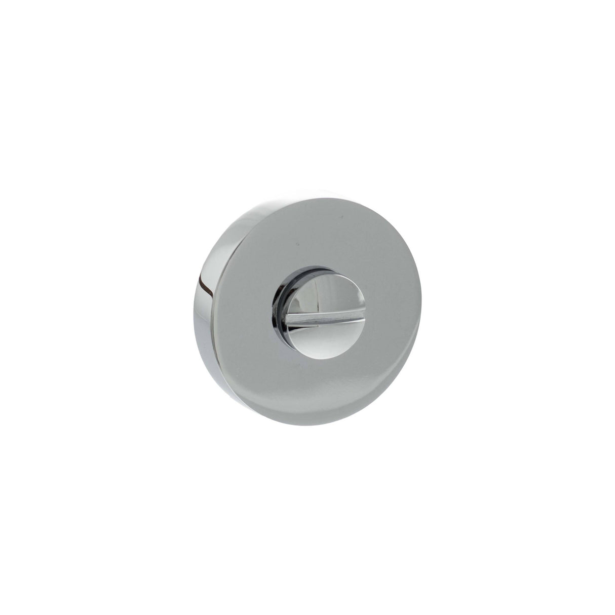 Quality image of Senza Pari Knurled WC Turn and Release on Minimal Round Rose - Polished Chrome | Sku. sprkwcpc | available from Trade Door Handles.
