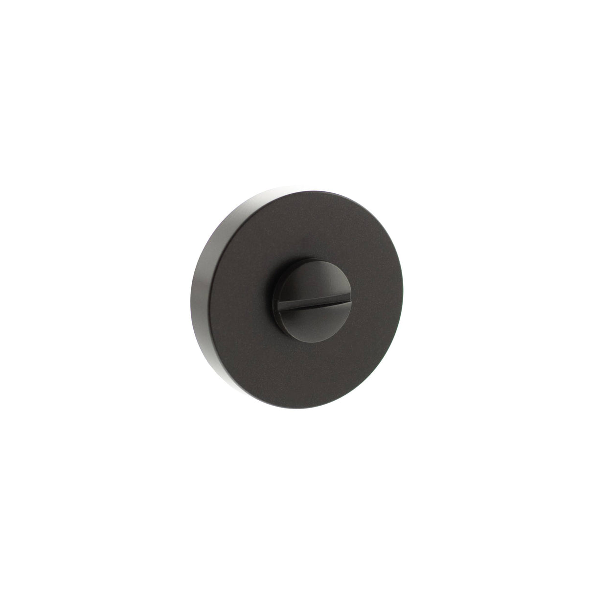 Quality image of Senza Pari Knurled WC Turn and Release on Minimal Round Rose - Urban Dark Bronze | Sku. sprkwcudb | available from Trade Door Handles.