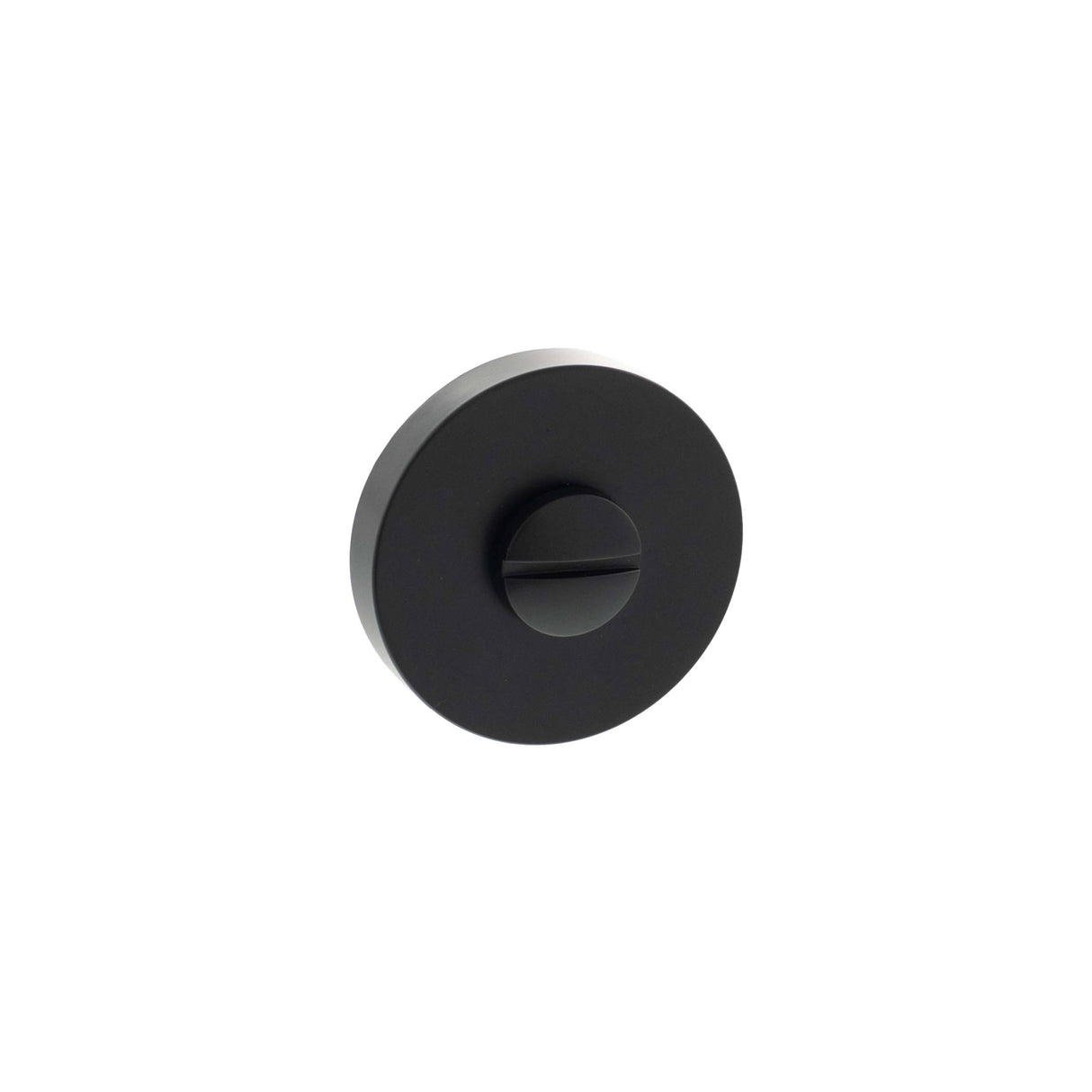 Quality image of Senza Pari Linear WC Turn and Release on Minimal Round Rose - Matt Black | Sku. sprlwcmb | available from Trade Door Handles.