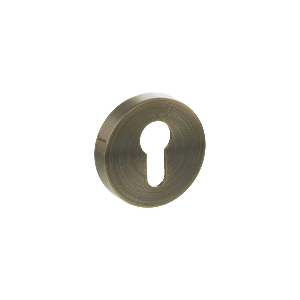 Quality image of Senza Pari Euro Escutcheons on Round Rose - Antique Brass | Sku. sproesceab | available from Trade Door Handles.