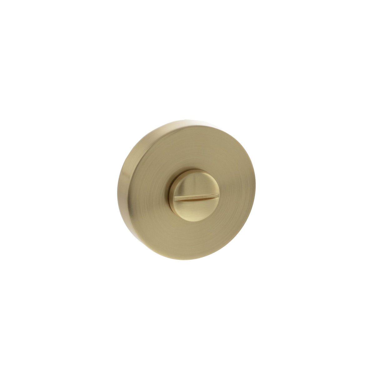 Quality image of Senza Pari WC Turn and Release on Round Rose - Satin Brass | Sku. sprowcsb | available from Trade Door Handles.