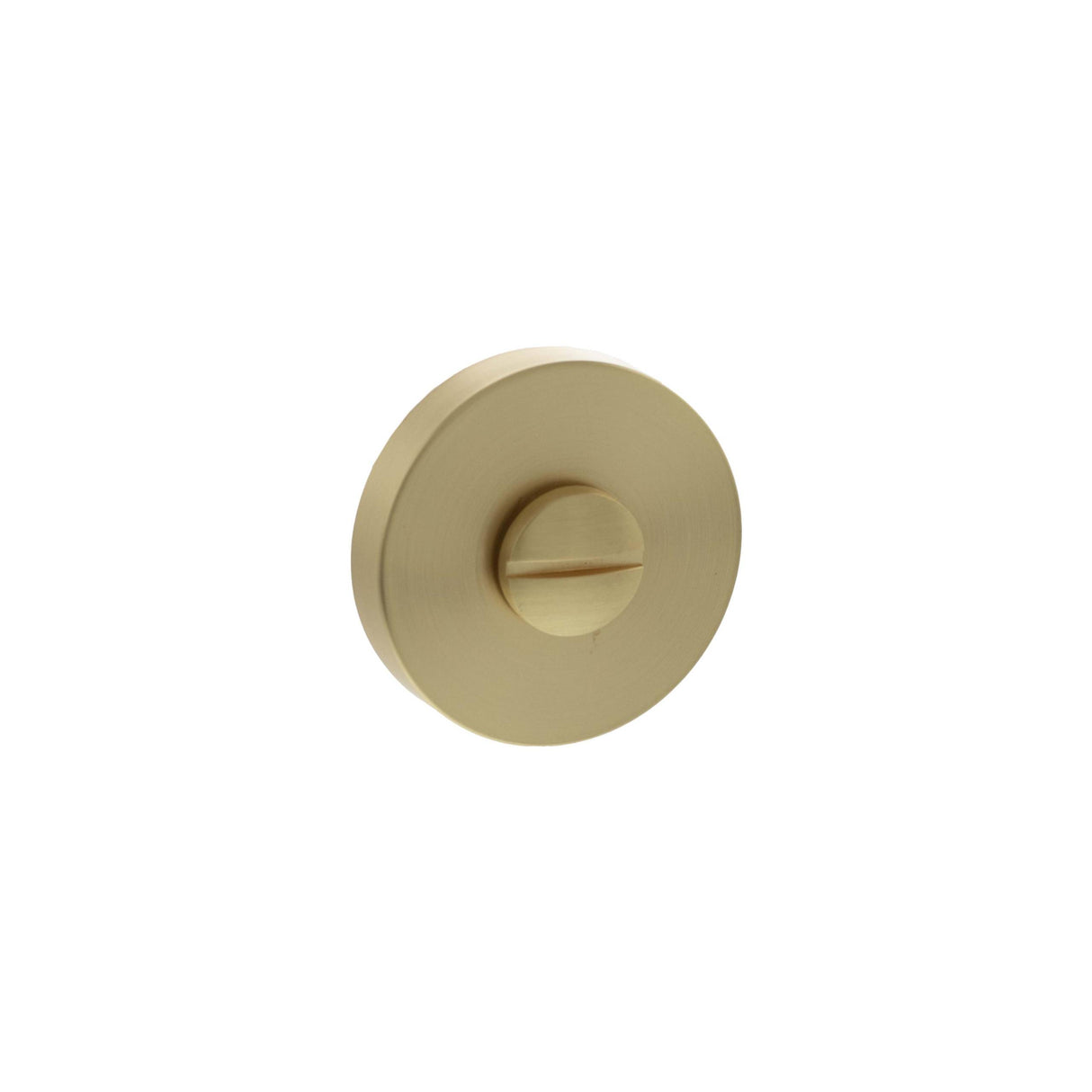 Quality image of Senza Pari WC Turn and Release on Minimal Round Rose - Satin Brass | Sku. sprwcsb | available from Trade Door Handles.