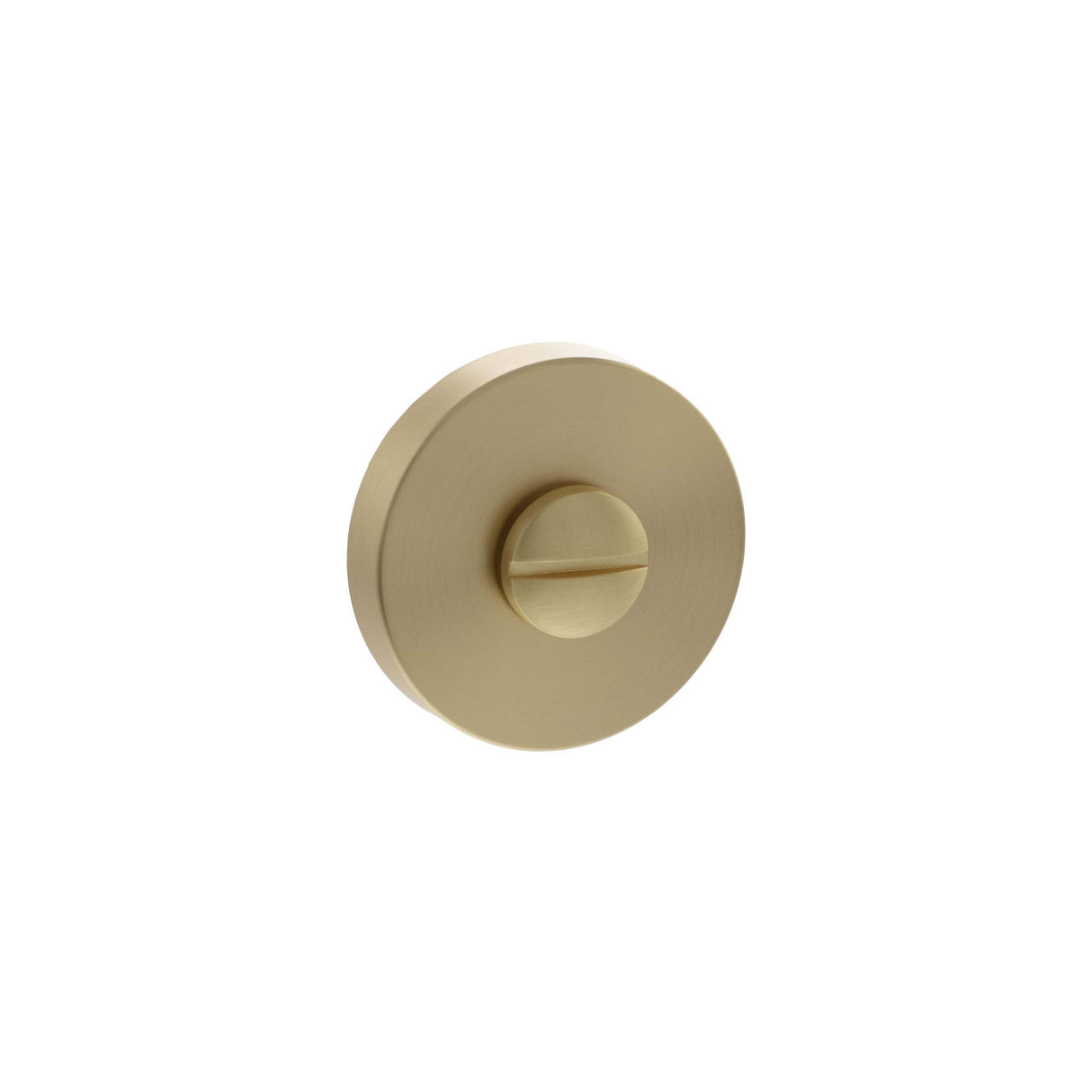 Quality image of Senza Pari Linear WC Turn and Release on Minimal Round Rose - Satin Brass | Sku. sprlwcsb | available from Trade Door Handles.
