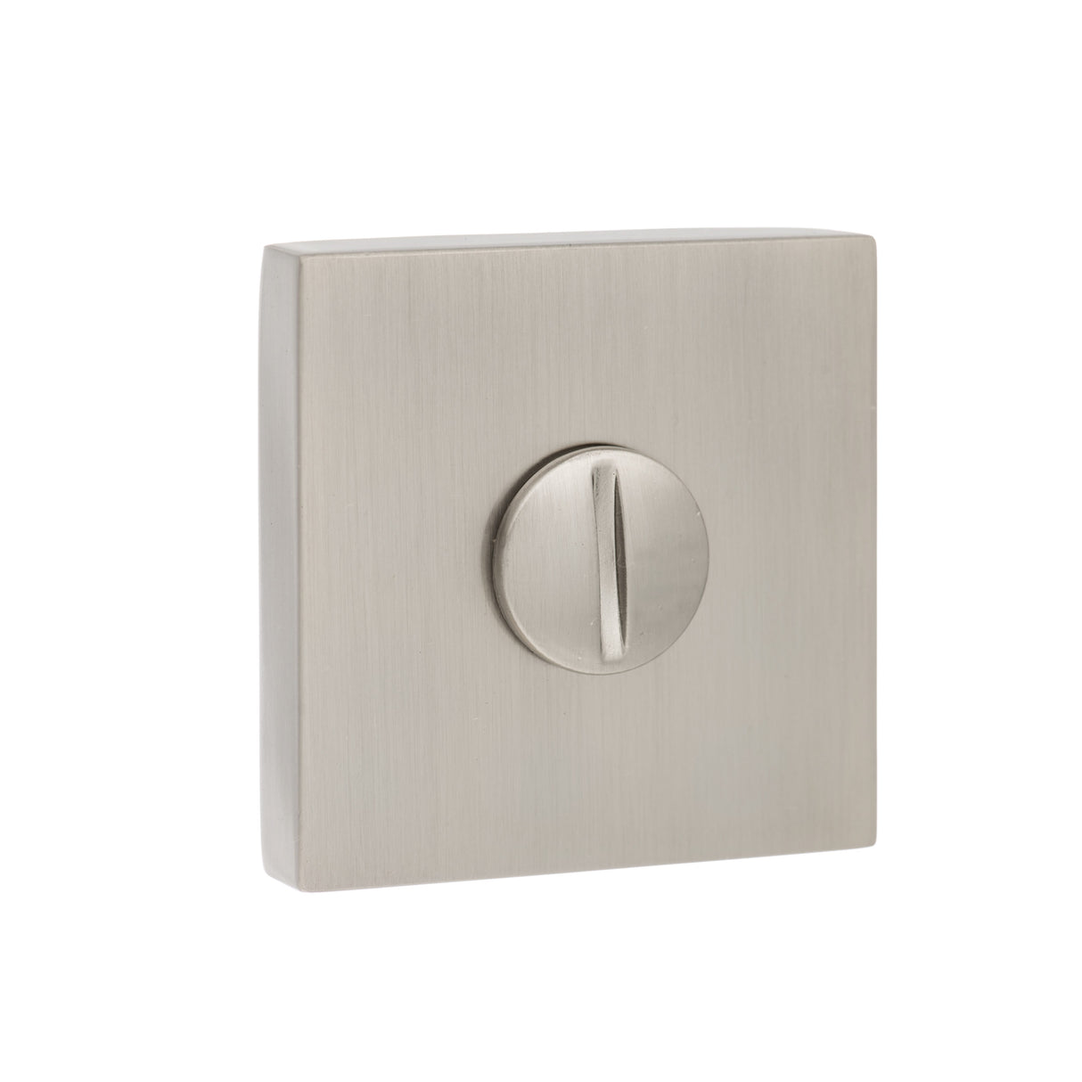 Quality image of Senza Pari WC Turn and Release on Flush Square Rose (bolt through fixing only) - Satin Nickel | Sku. spwcsn | available from Trade Door Handles.