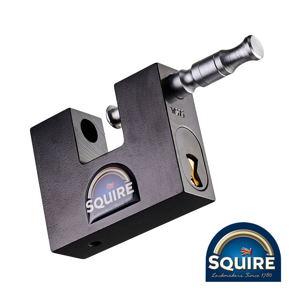 This is an image of Squire - Stronghold Container Lock - WS75S 75mm (1 Each Blister Pack) SQR701267