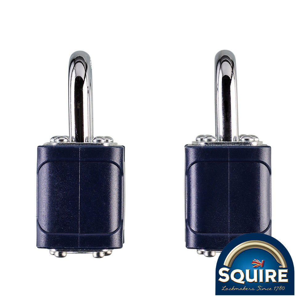 This is an image of Squire - Stronglock Laminated Padlock - Keyed Alike - 35T 40mm (2 Pieces Blister Pack) SQR701291