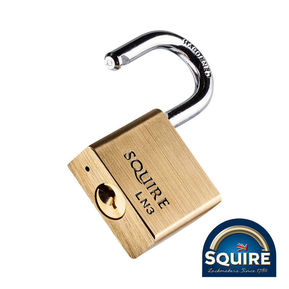 This is an image of Squire - Premium Brass Lion Padlock - LN3 30mm (1 Each Blister Pack) SQR701437
