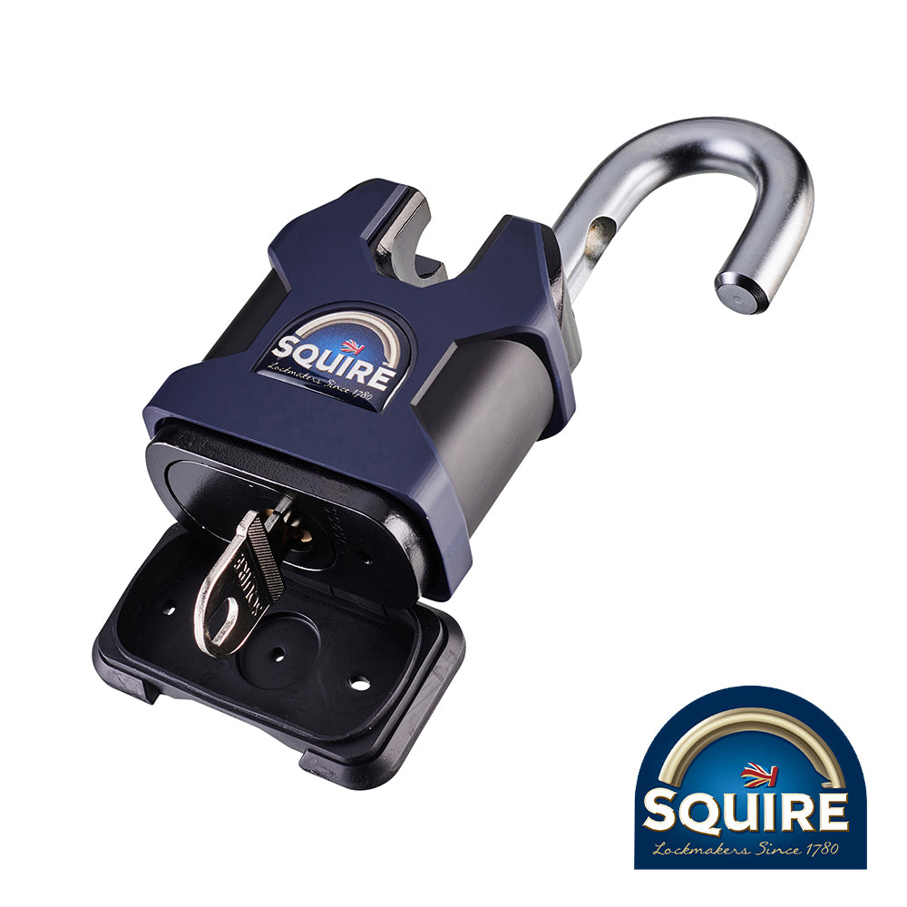 This is an image of Squire - Stronghold Padlock - Closed Shackle - SS65CS 65mm (1 Each Blister Pack) SQR701741