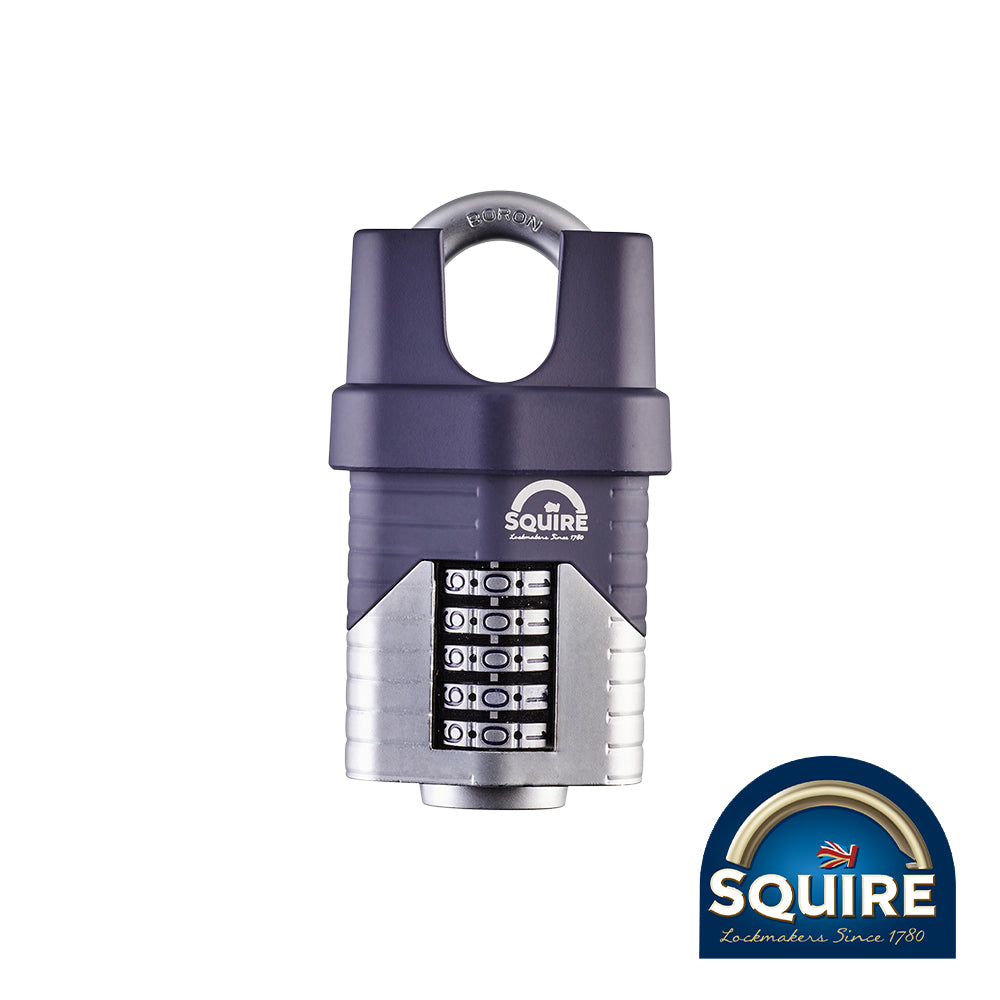 This is an image of Squire - Vulcan Combination Padlock - Boron Closed Shackle - VULCAN COMBI 60CS 60mm (1 Each Blister Pack) SQR701999