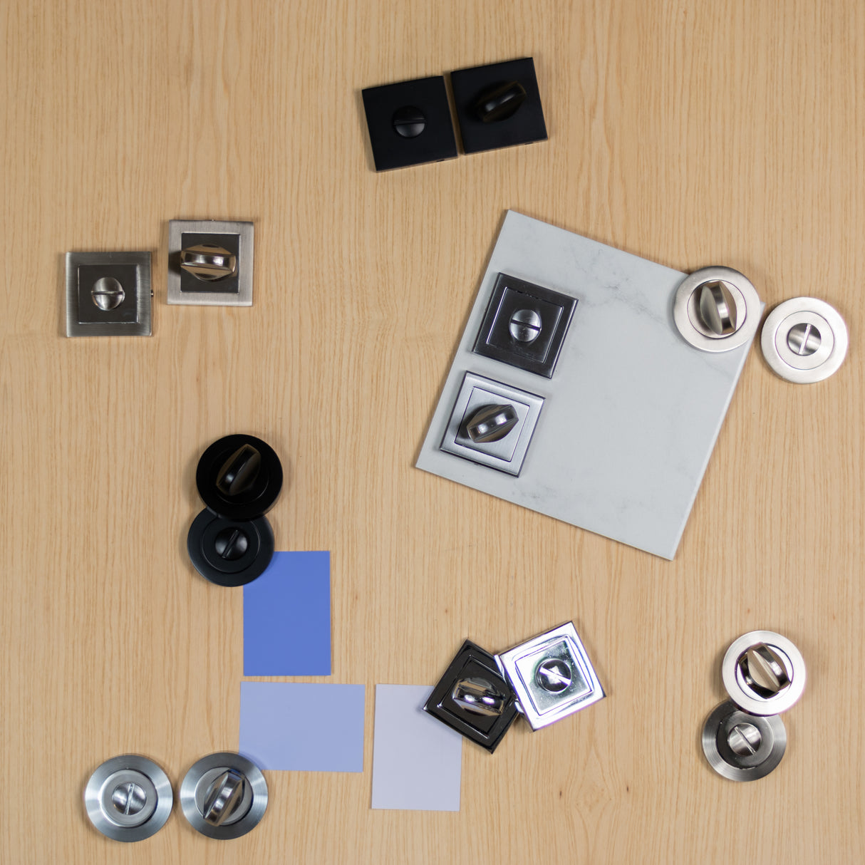 Quality image of STATUS WC Turn and Release on Round Rose - Satin Nickel/Polished Brass | Sku. s3wcrsnbp | available from Trade Door Handles.