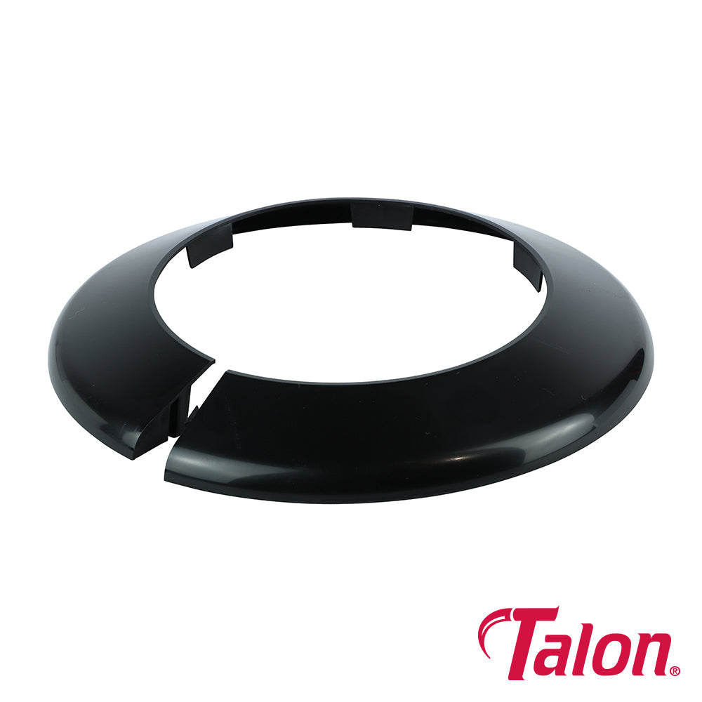 This is an image of Timco - Pipe Collar - Black - PC110BL 110mm - (1 Each Bag) TALPC110BL