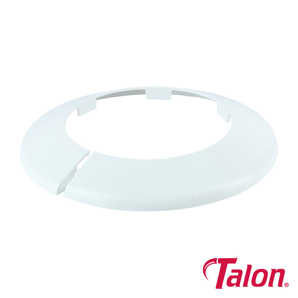 This is an image of Timco - Pipe Collar - White - PC110WH 110mm - (1 Each Bag) TALPC110WH