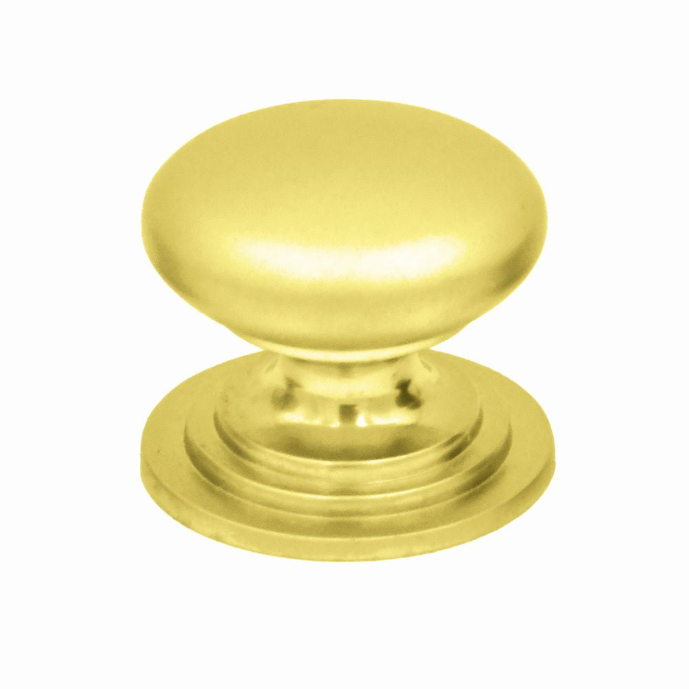 High quality image of the TOP Drawer Fittings - Round Cabinet knob 37mm Dia. Brushed Gold Finish | Sku. tdfk37-bg | available to order from Trade Door Handles.
