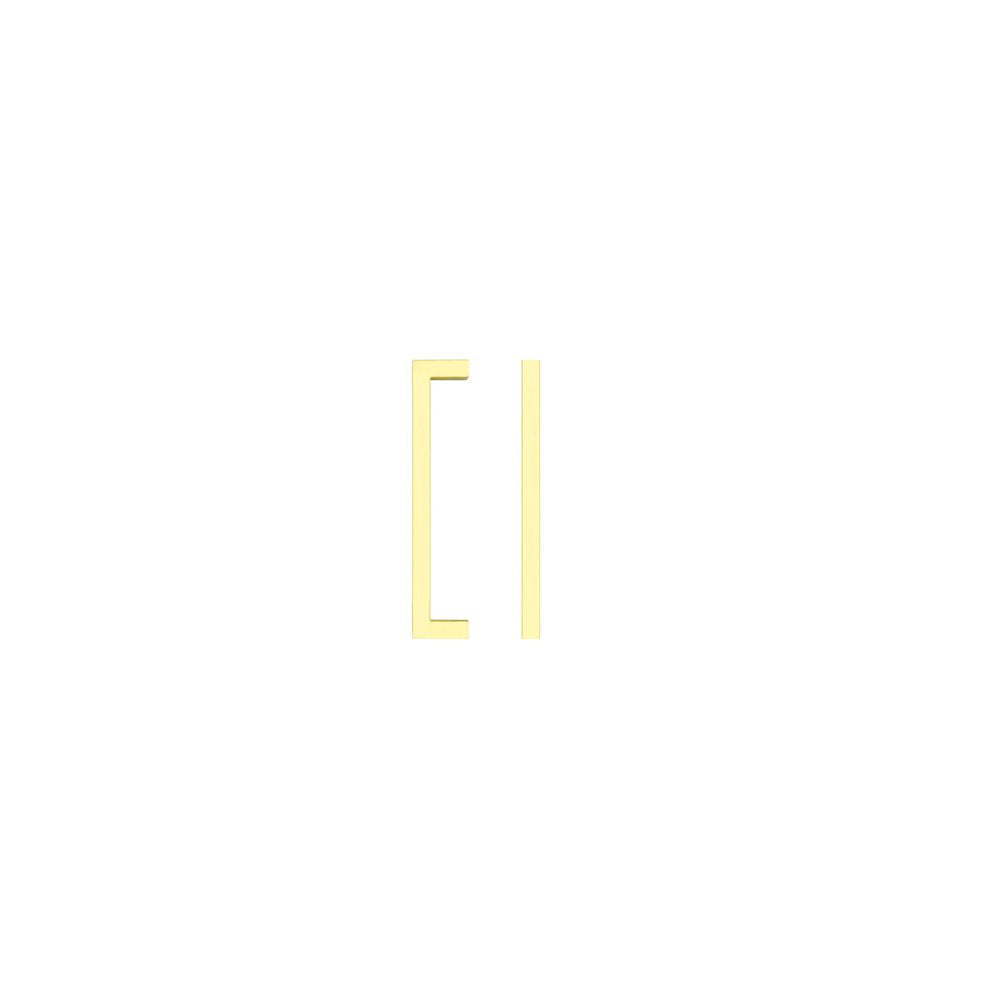 High quality image of the TOP Drawer Fittings - Square Block Cabinet handle 128mm CTC Brushed Gold Finish | Sku. tdfps-128-bg | available to order from Trade Door Handles.