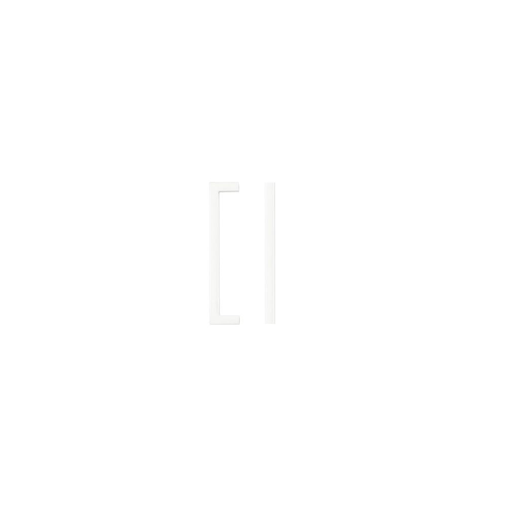 High quality image of the TOP Drawer Fittings - Square Block Cabinet handle 128mm CTC Matt White Finish | Sku. tdfps-128-mw | available to order from Trade Door Handles.