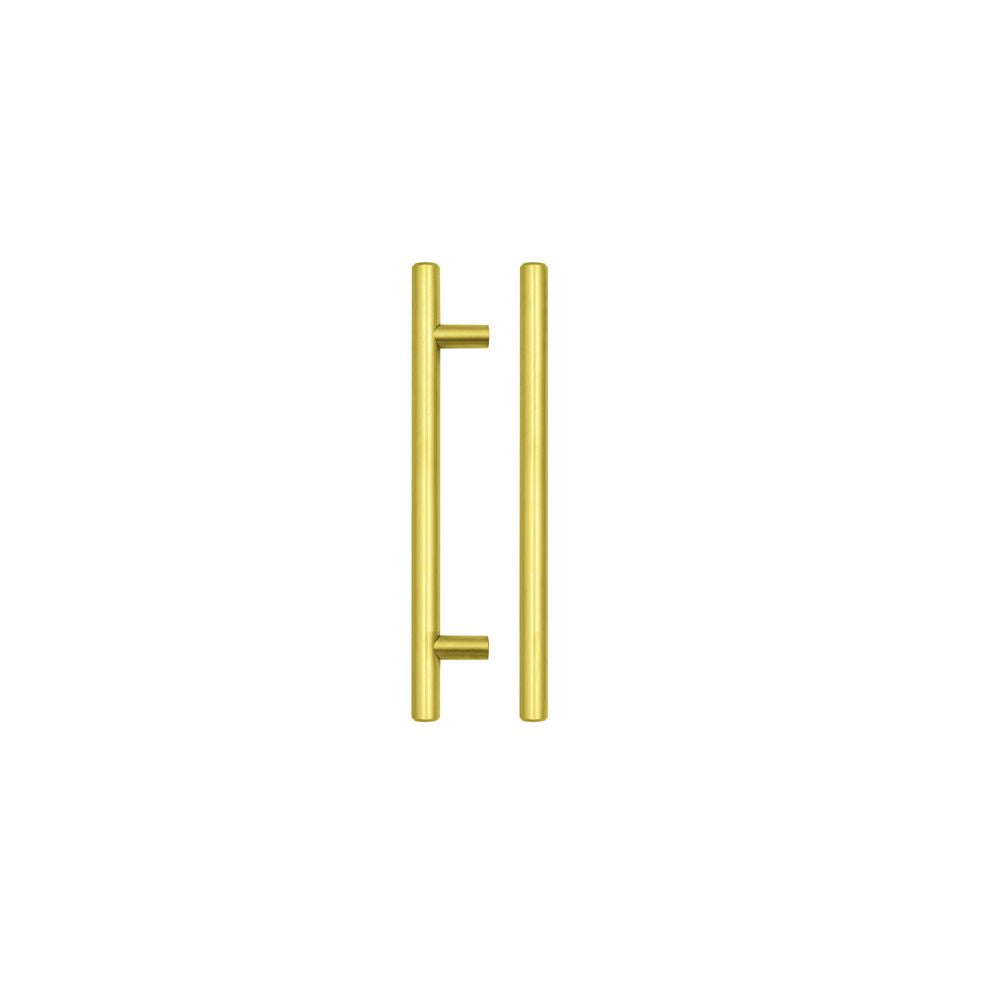 High quality image of the TOP Drawer Fittings - T Bar Cabinet handle 128mm CTC, 188mm Total length Brushed Gold Finish | Sku. tdfpt-128-188bg | available to order from Trade Door Handles.