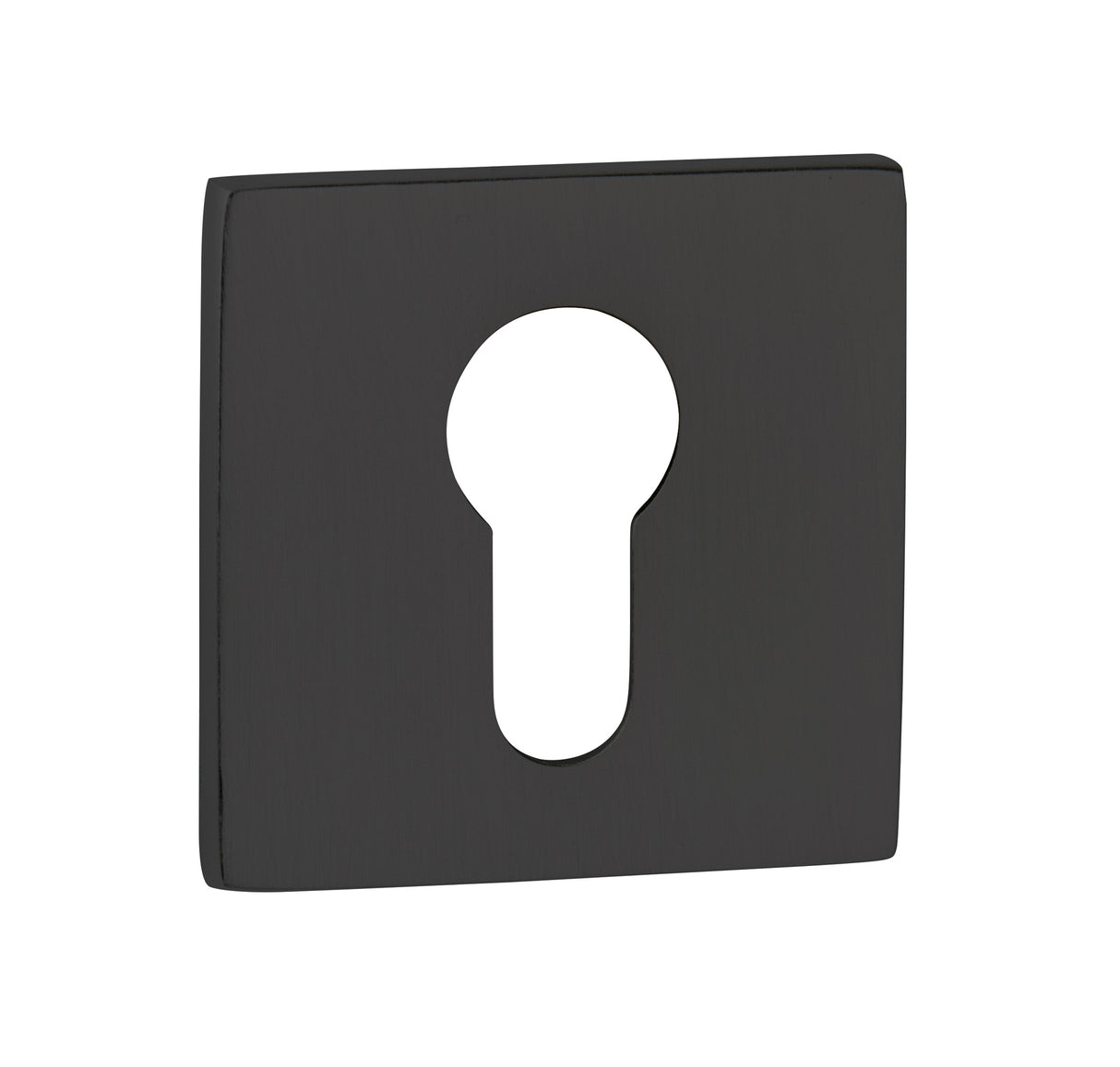 Quality image of Tupai Rapido 5S Line Euro Escutcheons on 5mm Slimline Square Rose - Pearl Black | Sku. tesces5smb | available from Trade Door Handles.