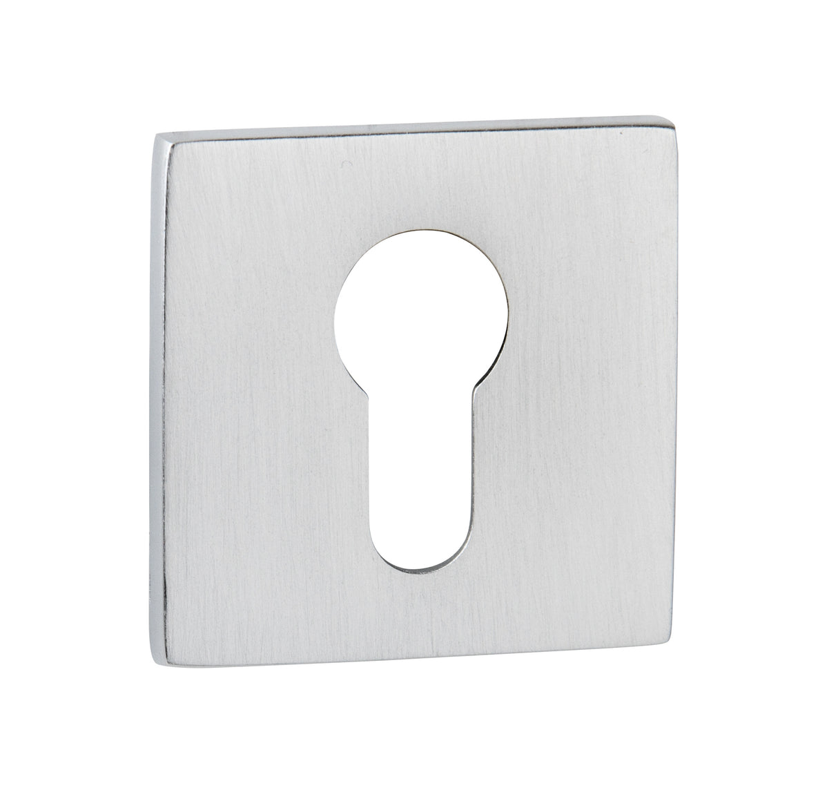 Quality image of Tupai Rapido 5S Line Euro Escutcheons on 5mm Slimline Square Rose - Satin Chrome | Sku. tesces5ssc | available from Trade Door Handles.