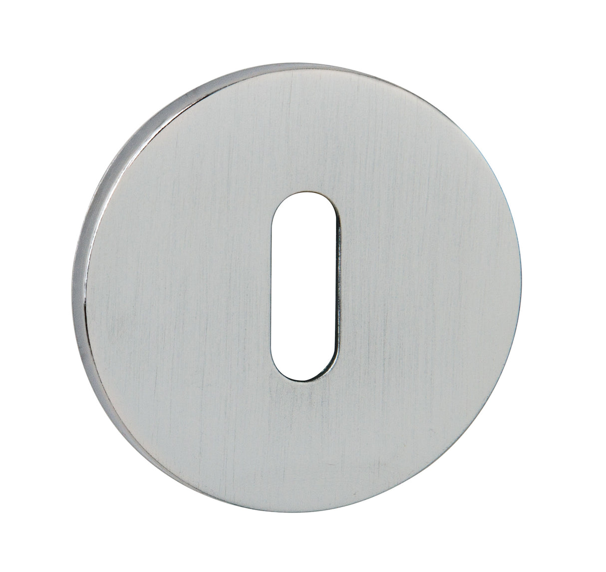 Quality image of Tupai Rapido 5S Line Key Escutcheons on 5mm Slimline Round Rose - Satin Chrome | Sku. tesckr5ssc | available from Trade Door Handles.