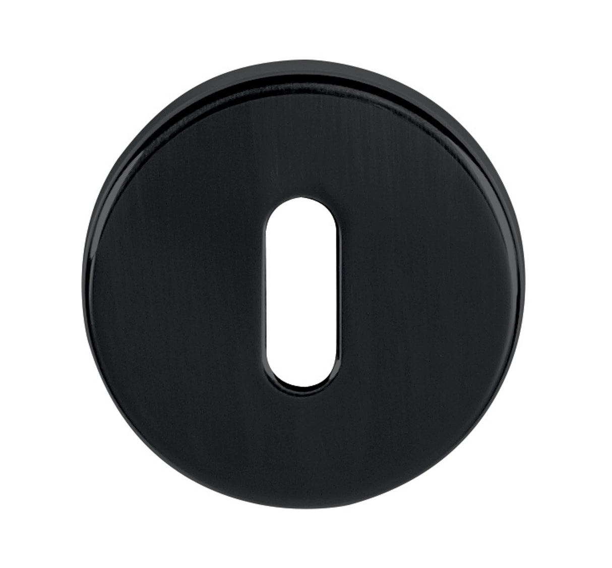 Quality image of Tupai Rapido CurvaLine Key Escutcheons on Round Rose - Pearl Black | Sku. tesckrmb | available from Trade Door Handles.