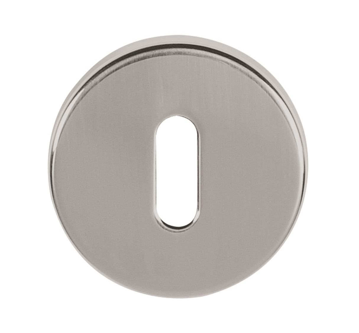 Quality image of Tupai Rapido CurvaLine Key Escutcheons on Round Rose - Pearl Nickel | Sku. tesckrpl | available from Trade Door Handles.