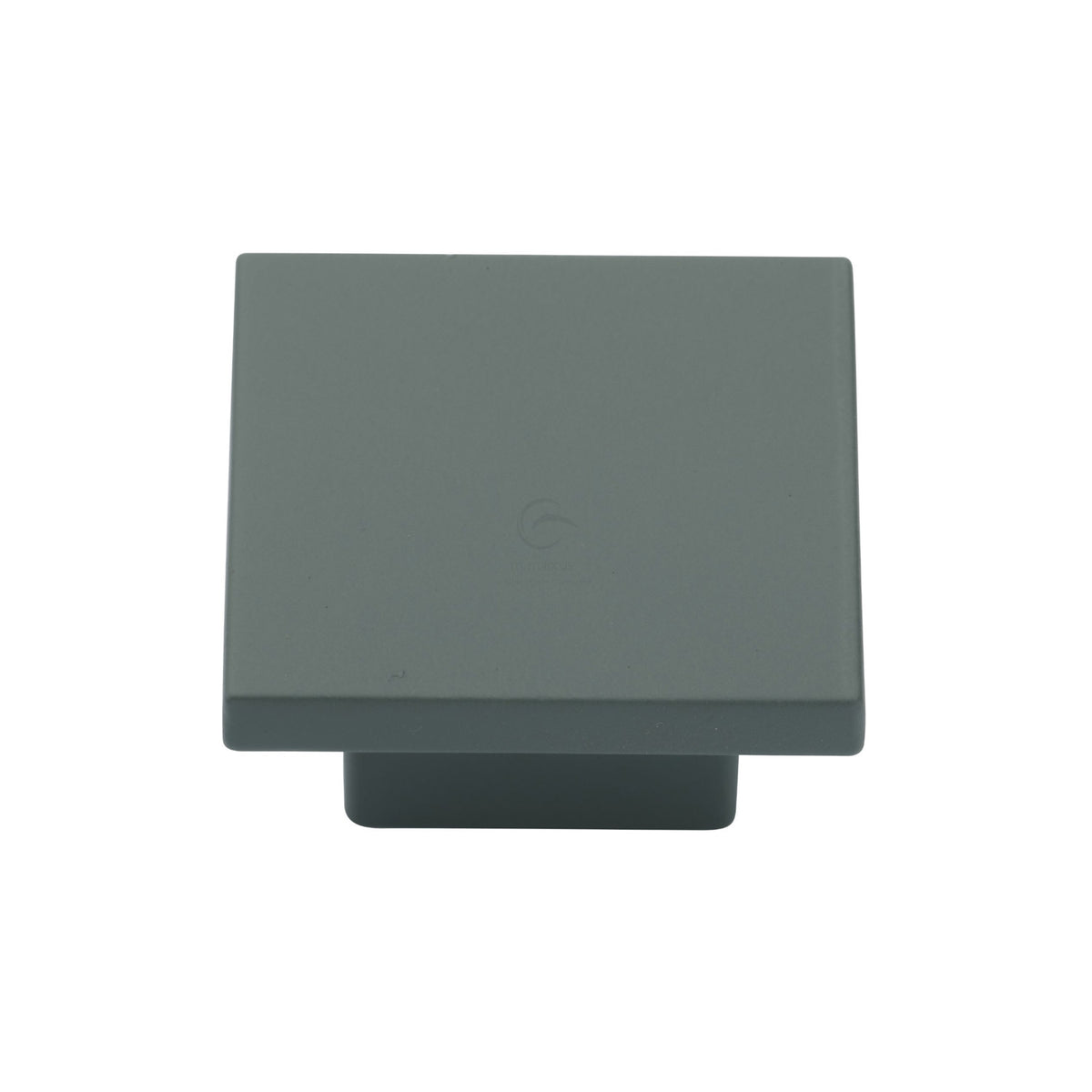 High quality image of the M.Marcus Classic Square Cabinet Knob Green Silk Touch Finish 32mm | Sku. tk1254-032-sgr | Discounted prices available from Trade Door Handles