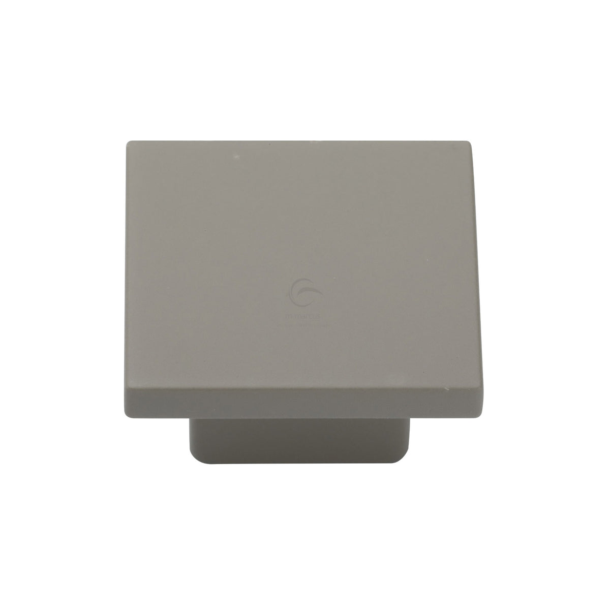 High quality image of the M.Marcus Classic Square Cabinet Knob Grey Silk Touch Finish 32mm | Sku. tk1254-032-stg | Discounted prices available from Trade Door Handles