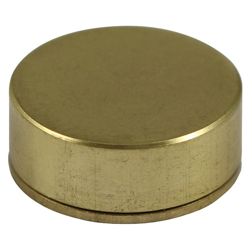 This is an image of Timco - Threaded Screw Caps - Solid Brass - Satin 18mm - (4 PCS TIMpac) TSC18SBP