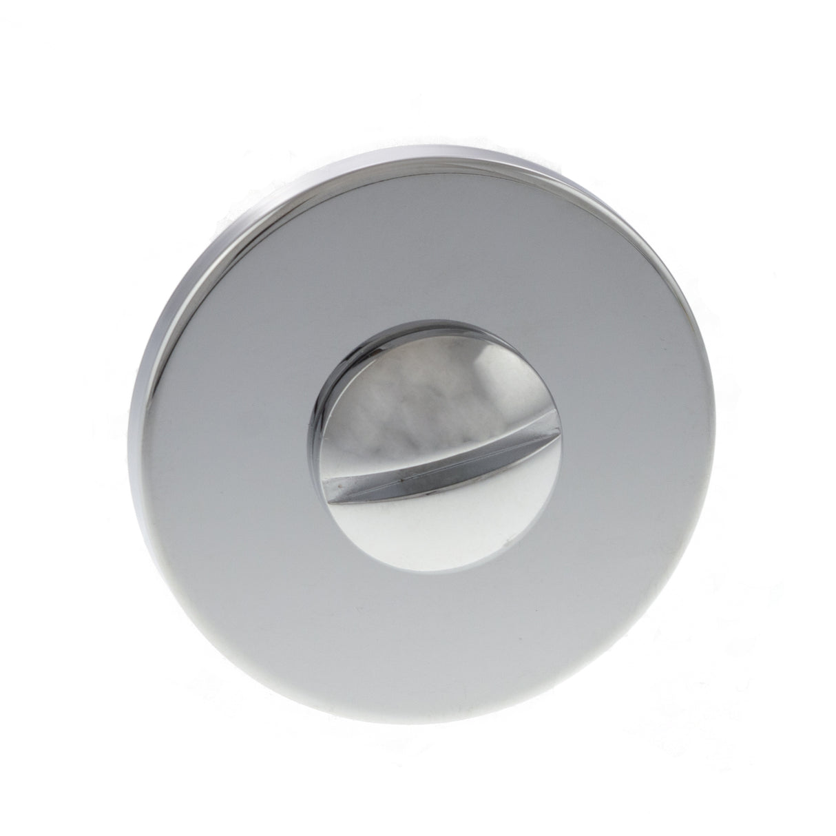 Quality image of Tupai Rapido 5S Line WC Turn on 5mm Slimline Round Rose (bolt through fixing only) - Bright Polished Chrome | Sku. twcr5spc | available from Trade Door Handles.