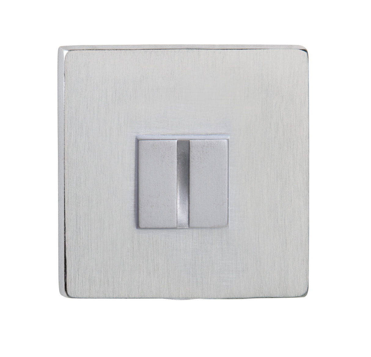 Quality image of Tupai Rapido 5S Line WC Turn on 5mm Slimline Square Rose (bolt through fixing only) - Satin Chrome | Sku. twcs5ssc | available from Trade Door Handles.