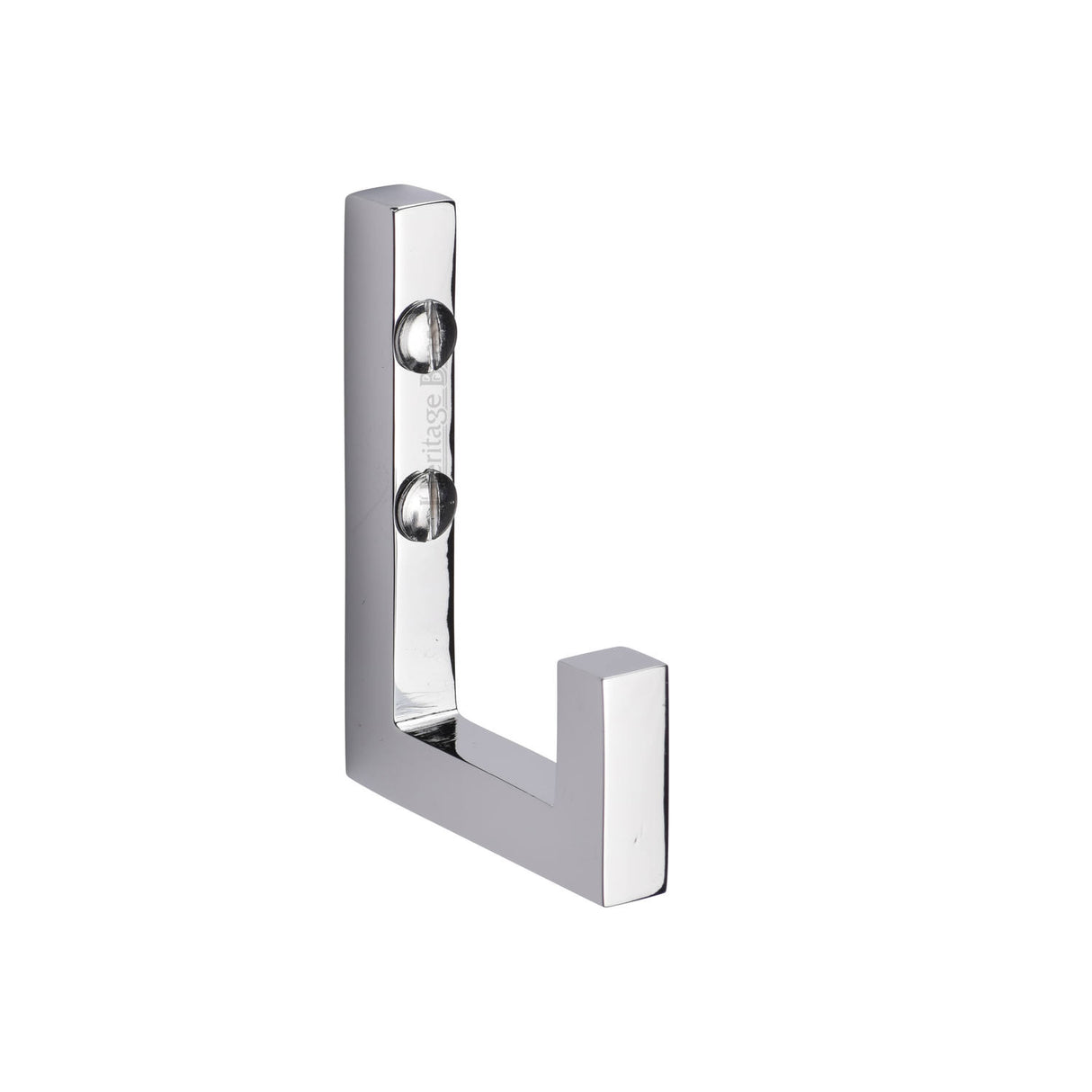 High quality image of the Heritage Brass Square Single Robe Hook Polished Chrome Finish | Sku. v1045-pc | Discounted prices available from Trade Door Handles