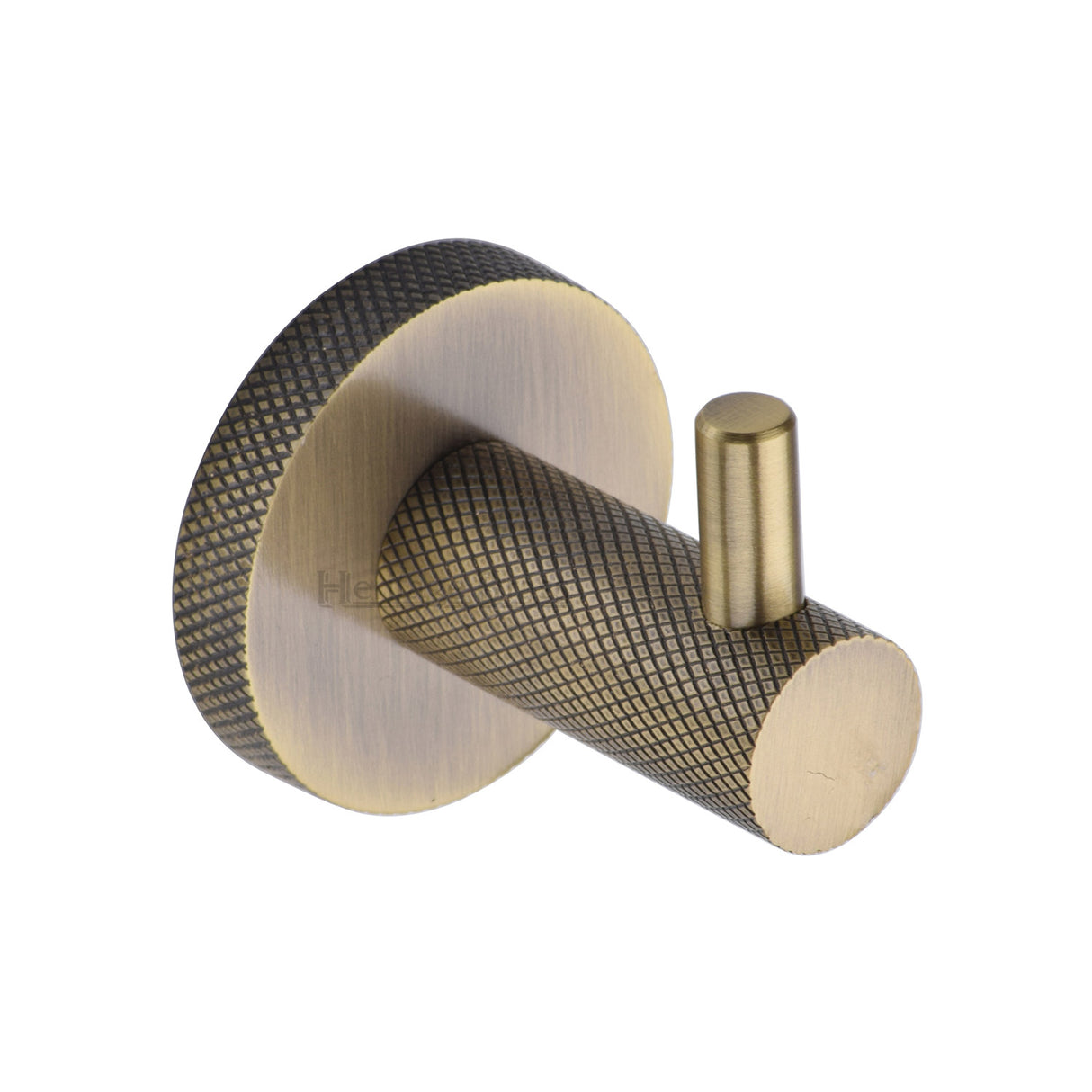 High quality image of the Heritage Brass Knurled Hook with Peg-Antique Brass Finish | Sku. v1046-at | Discounted prices available from Trade Door Handles