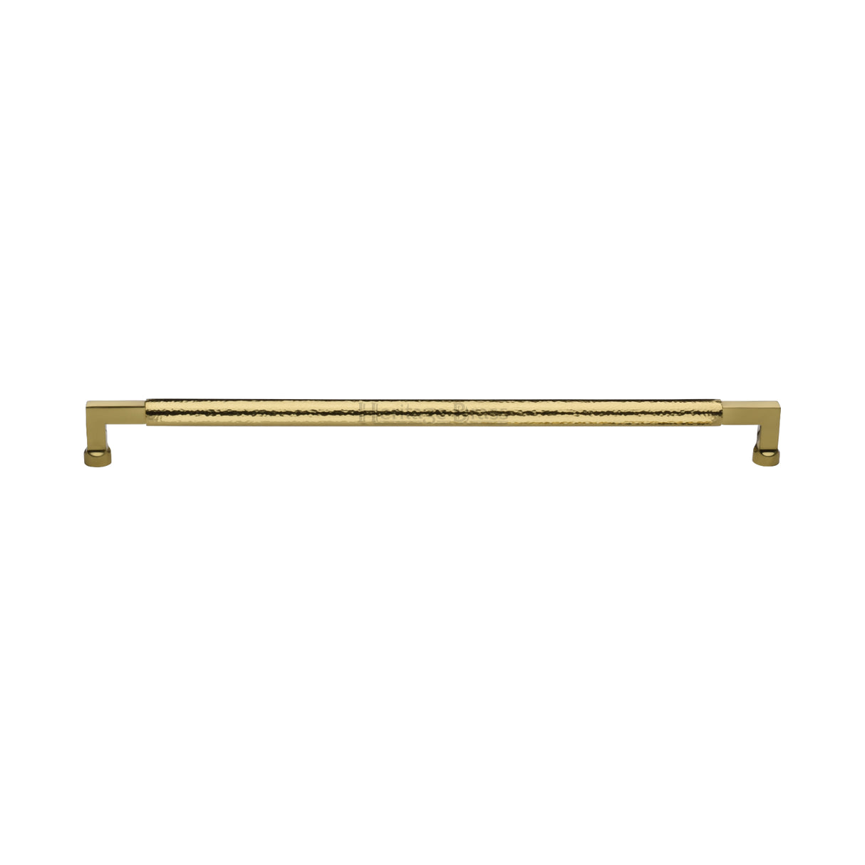 High quality image of the Heritage Brass Door Pull Handle Hammered Bauhaus Design 330mm Polished Brass | Sku. V1317-330-PB | Trade Door Handles
