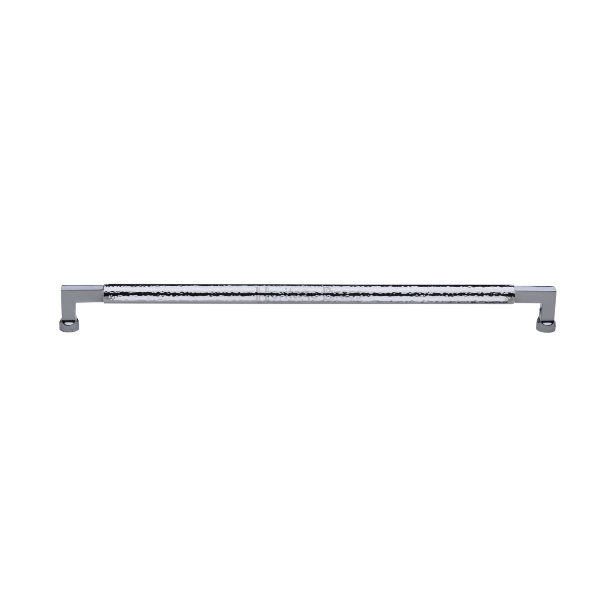 High quality image of the Heritage Brass Door Pull Handle Hammered Bauhaus Design 330mm Polished Chrome | Sku. V1317-330-PC | Trade Door Handles