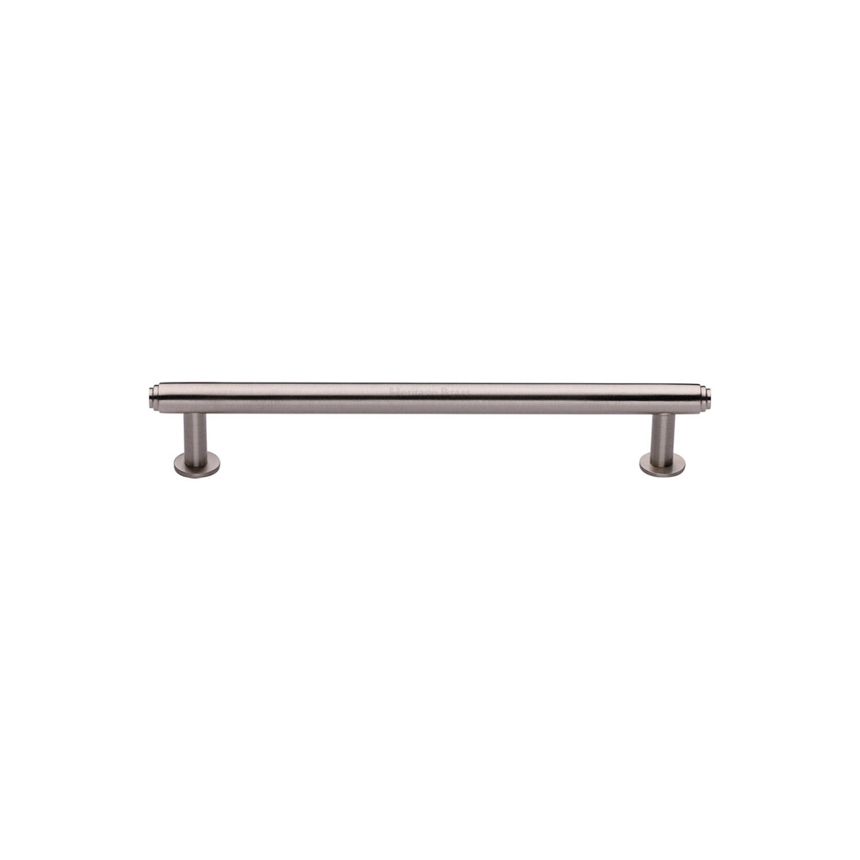 High quality image of the Heritage Brass Cabinet Pull Step Design with 16mm Rose 96mm CTC Satin Nickel Finish | Sku. v4411-96-sn | Discounted prices available from Trade Door Handles