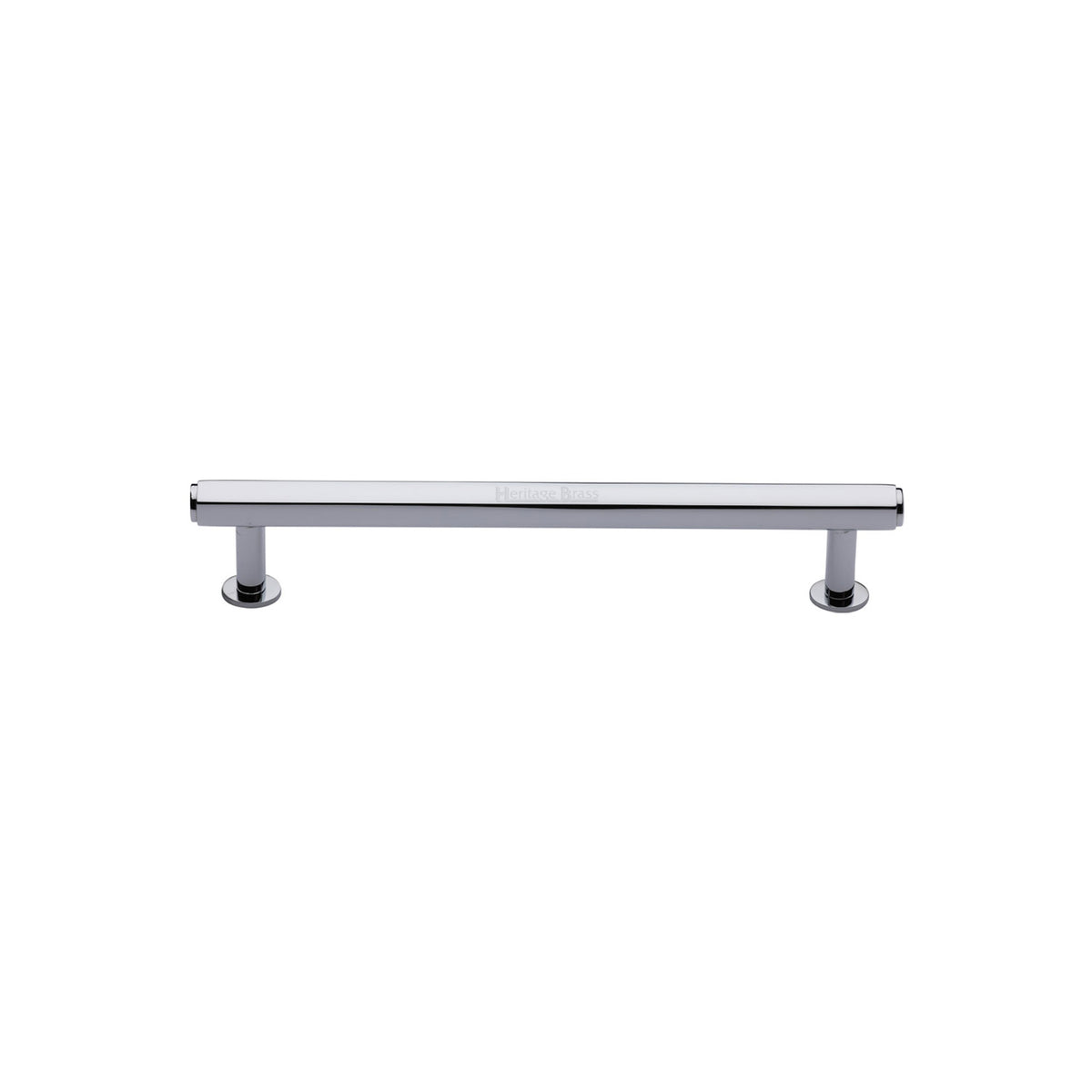 High quality image of the Heritage Brass Cabinet Pull Hexagon Design with 16mm Rose 96mm CTC Polished Chrome Finish | Sku. v4423-96-pc | Discounted prices available from Trade Door Handles