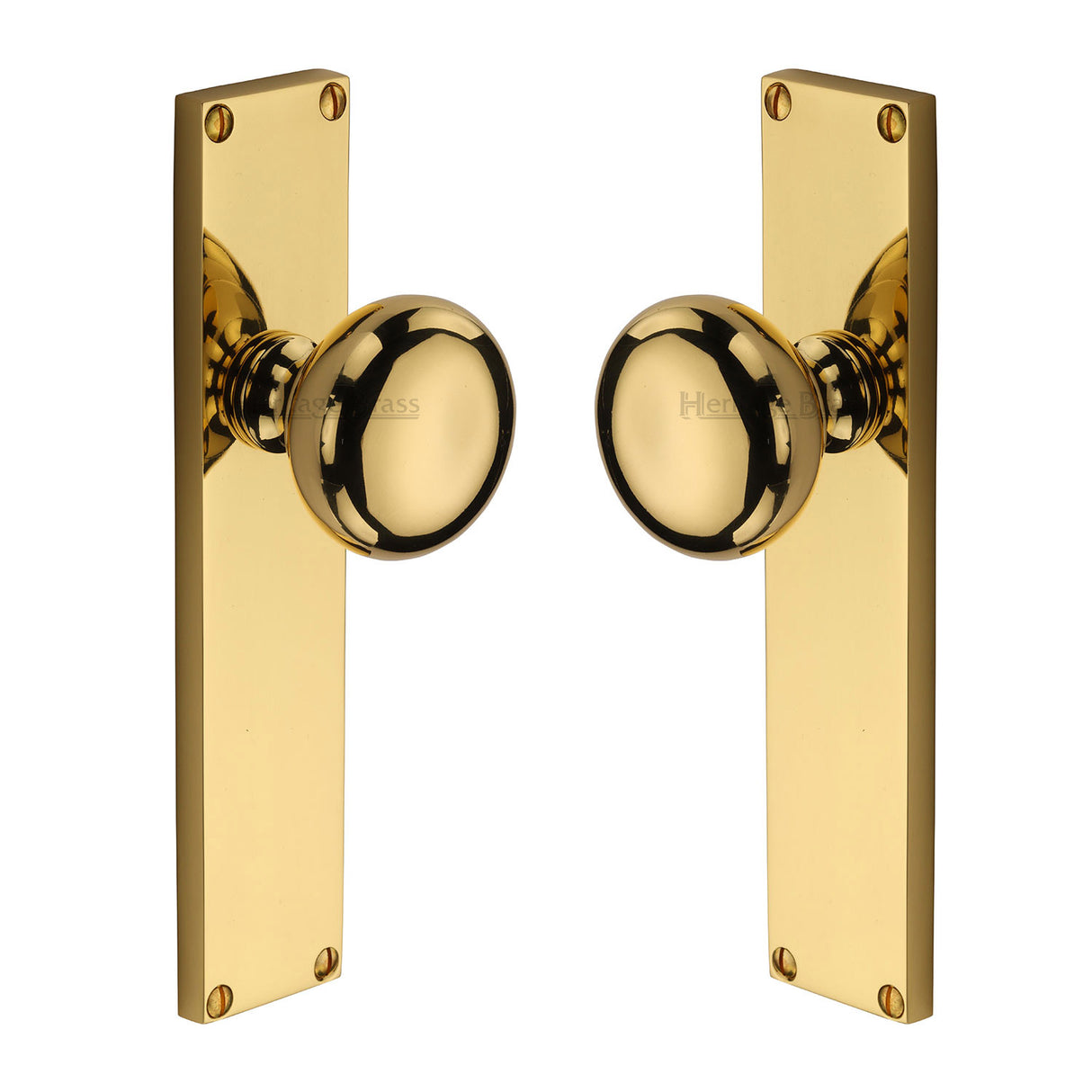 High quality image of the Heritage Brass Mortice Knob on Latch Plate Victoria Design Polished Brass Finish
| Sku. v9410-pb | Discounted prices available from Trade Door Handles