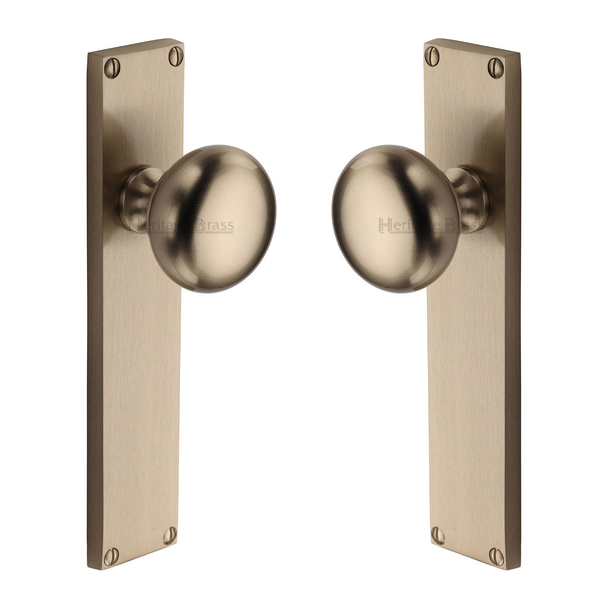 High quality image of the Heritage Brass Mortice Knob on Latch Plate Victoria Design Satin Nickel Finish
| Sku. v9410-sn | Discounted prices available from Trade Door Handles