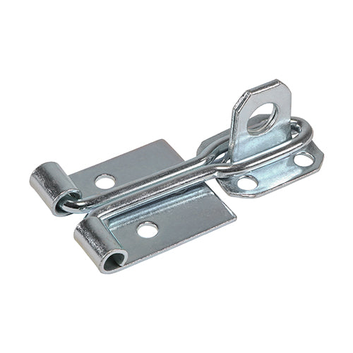 This is an image of Timco - Wire Pattern Hasp & Staple - Zinc 4" (1 Each Plain Bag) WHS4ZB