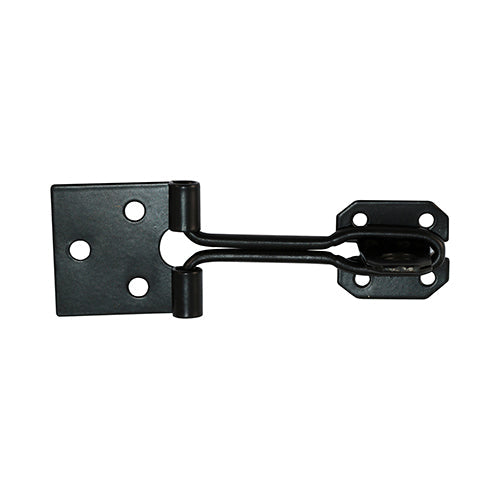 This is an image of Timco - Wire Pattern Hasp & Staple - Black 6" (1 Each TIMpac) WHS6BP