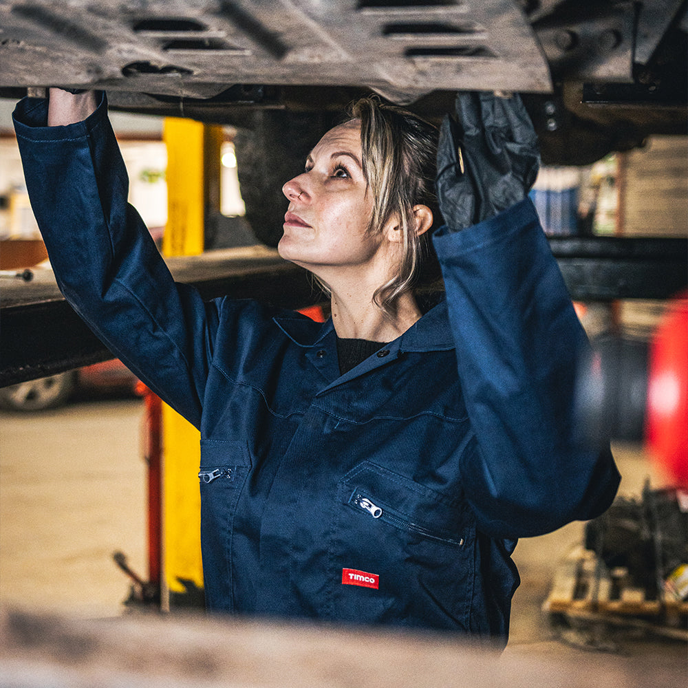 This is an image of Timco - Workman Overall - Maritime Blue X Large 50 (1 Each Bag) WOMBXL