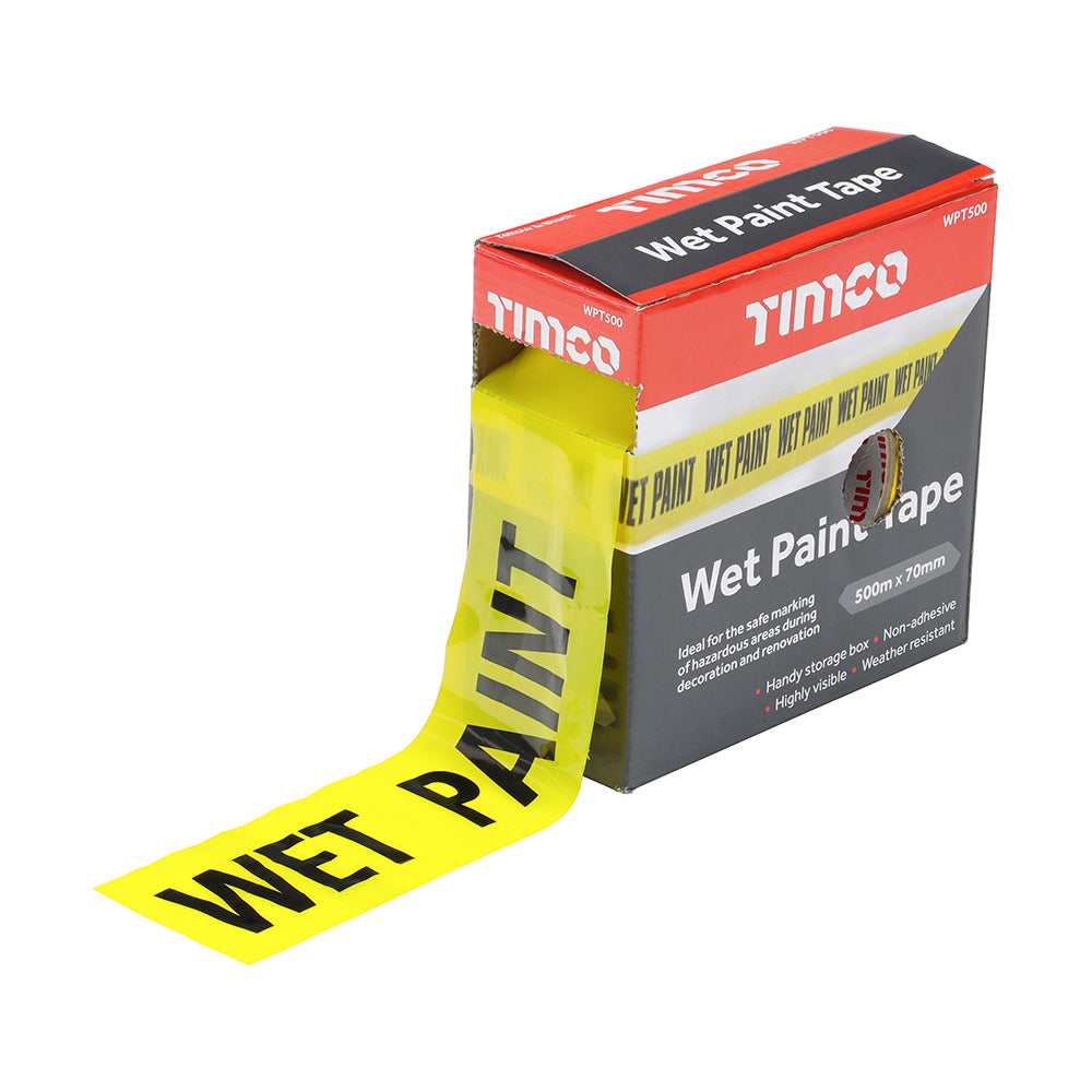 This is an image of Timco - Wet Paint Tape 70mm x 500m (1 Each Box) WPT500