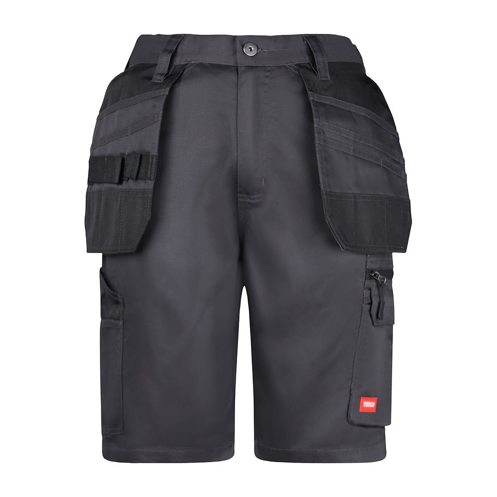 This is an image of Timco - Workman Shorts - Grey/Black W38 (1 Each Bag) WSGBK38