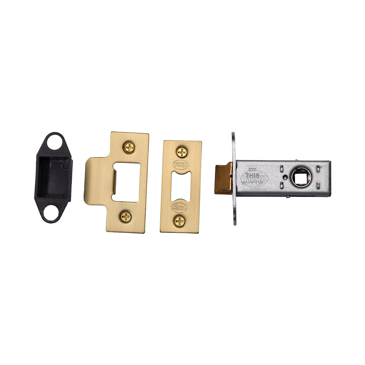 High quality image of the York Security Architectural Tubular Latch 2 1/2 Satin Brass Finish
| Sku. ykal2-sb | Discounted prices available from Trade Door Handles