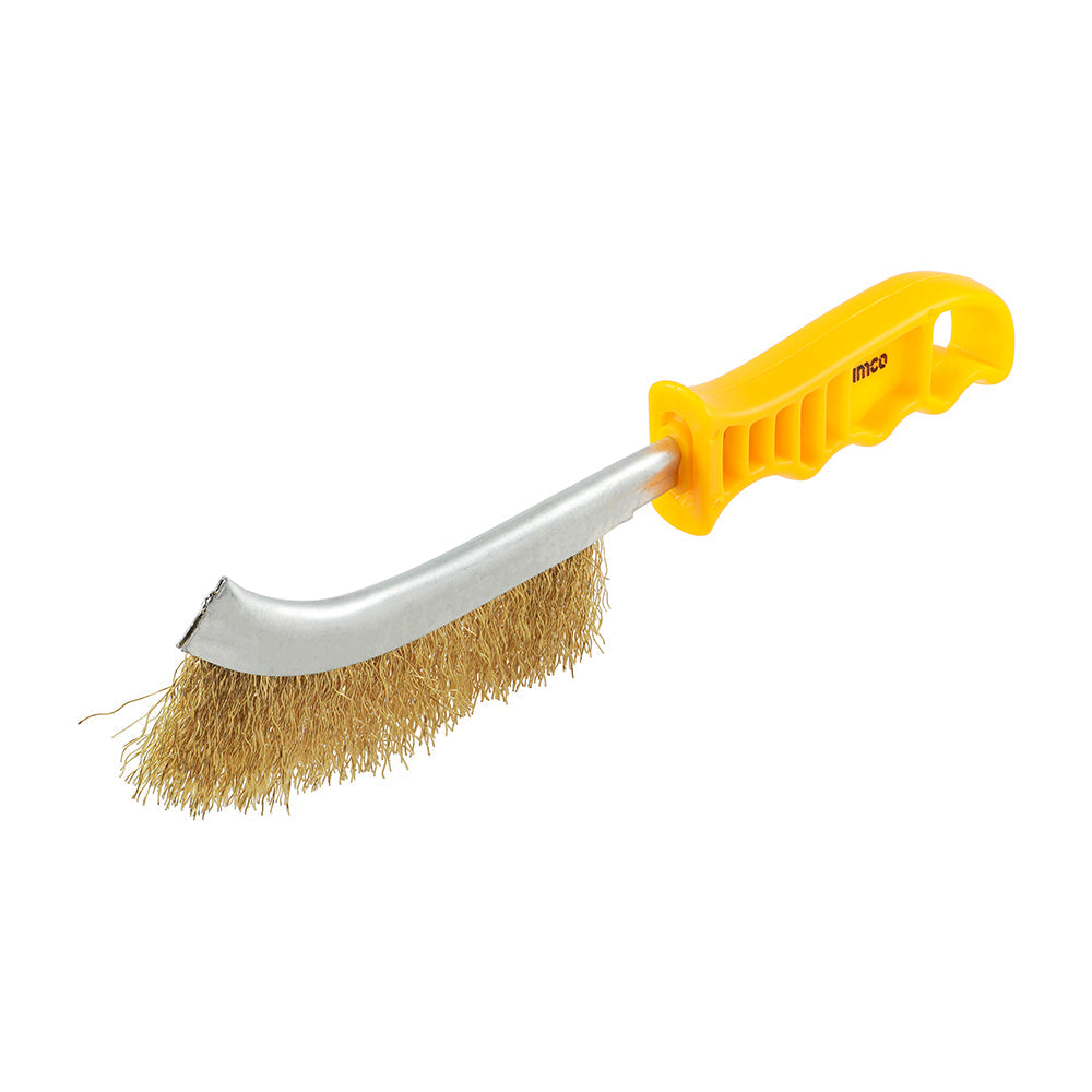 This is an image of Timco - Wire Hand Brush - Brass 255mm (1 Each Unit) YWHB