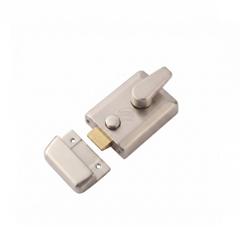 York Security 60mm Standard Night Latch Satin Nickel Finish nl3060-sn